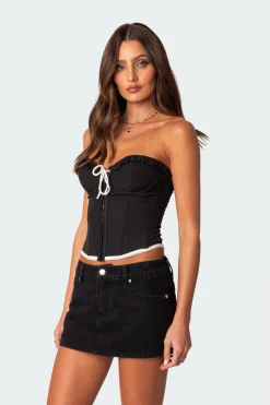 Abbey Tie Front Corset
