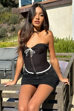 Abbey Tie Front Corset