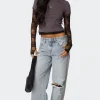 Adam Distressed Wide Leg Jeans