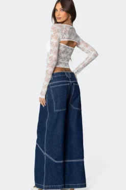 Addison Sheer Lace Two Piece Top