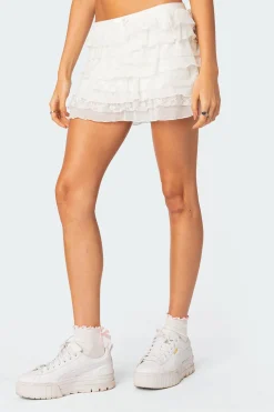 Adeena Layered Ruffle Mini Skirt