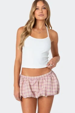 Adjustable Ribbed Halter Top