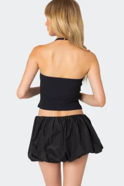 Adjustable Ribbed Halter Top