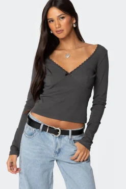 Adrienne Lace Trim Top