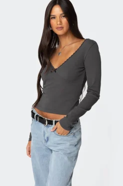 Adrienne Lace Trim Top