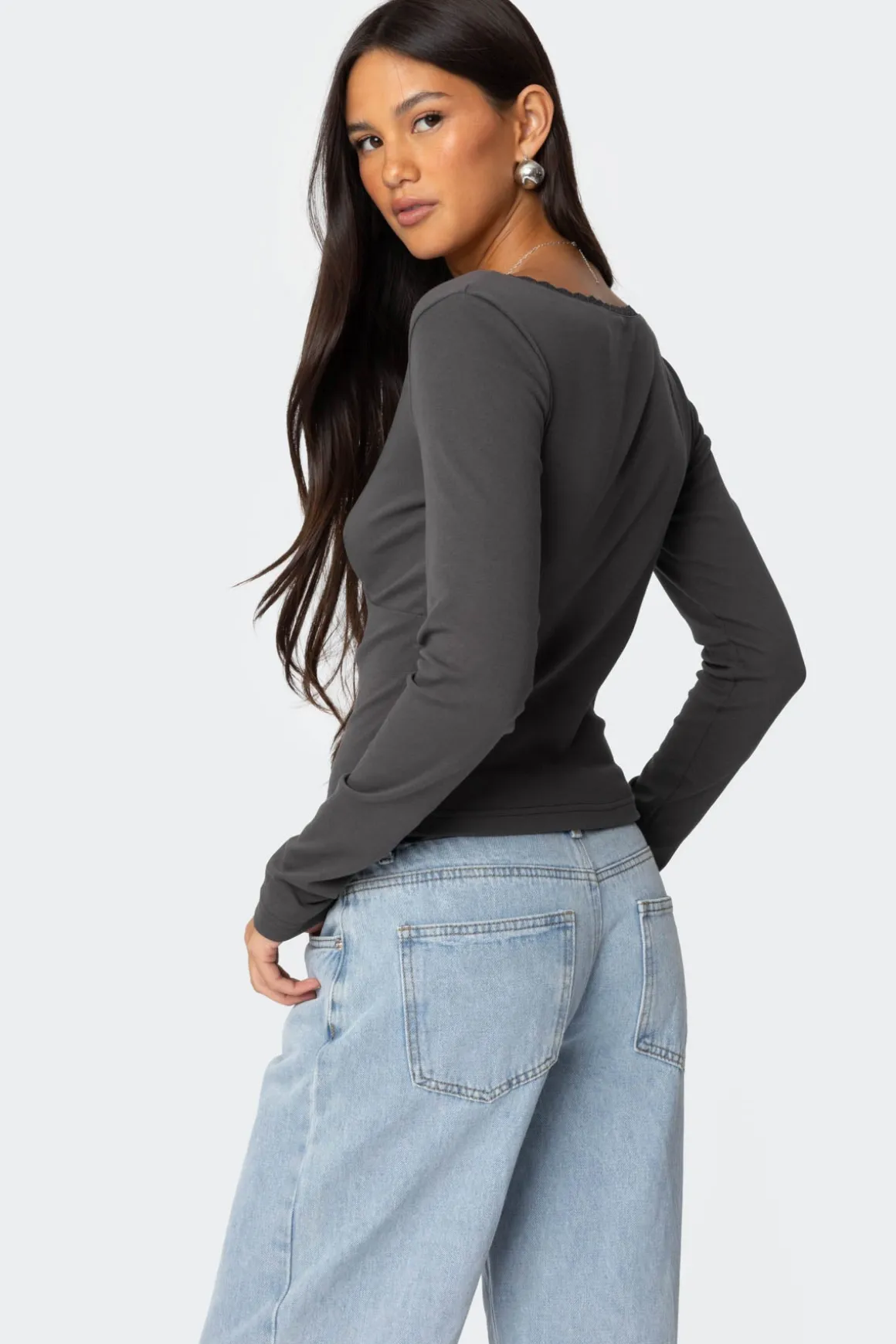 Adrienne Lace Trim Top