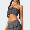 Aimee Ruffle Crop Top