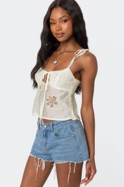 Airy Embroidered Top
