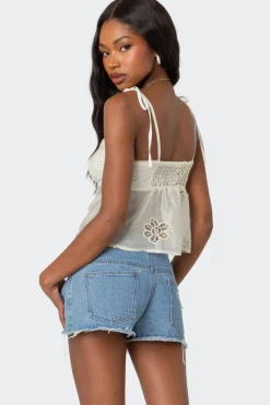 Airy Embroidered Top