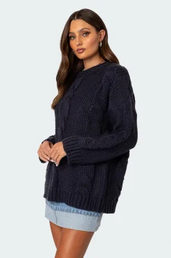 Alene Oversized Cable Knit Sweater