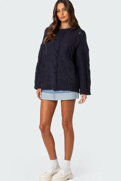 Alene Oversized Cable Knit Sweater