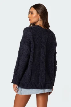 Alene Oversized Cable Knit Sweater