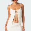 Alessia Tie Front Ruffled Top