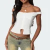 Ali Linen Look Off Shoulder Top