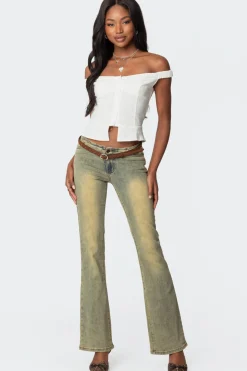 Ali Linen Look Off Shoulder Top
