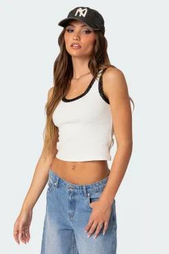 Alix Lacey Ribbed Tank Top