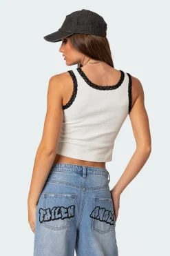 Alix Lacey Ribbed Tank Top