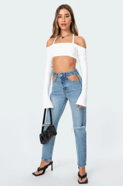 Aliyah Off Shoulder Crop Top