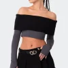 Alma Off Shoulder Half Knit Top