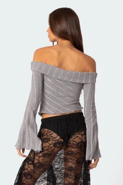 Alona Asymmetric Fold Over Knit Top