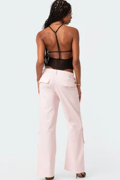Alva Open Back Sheer Mesh Bodysuit