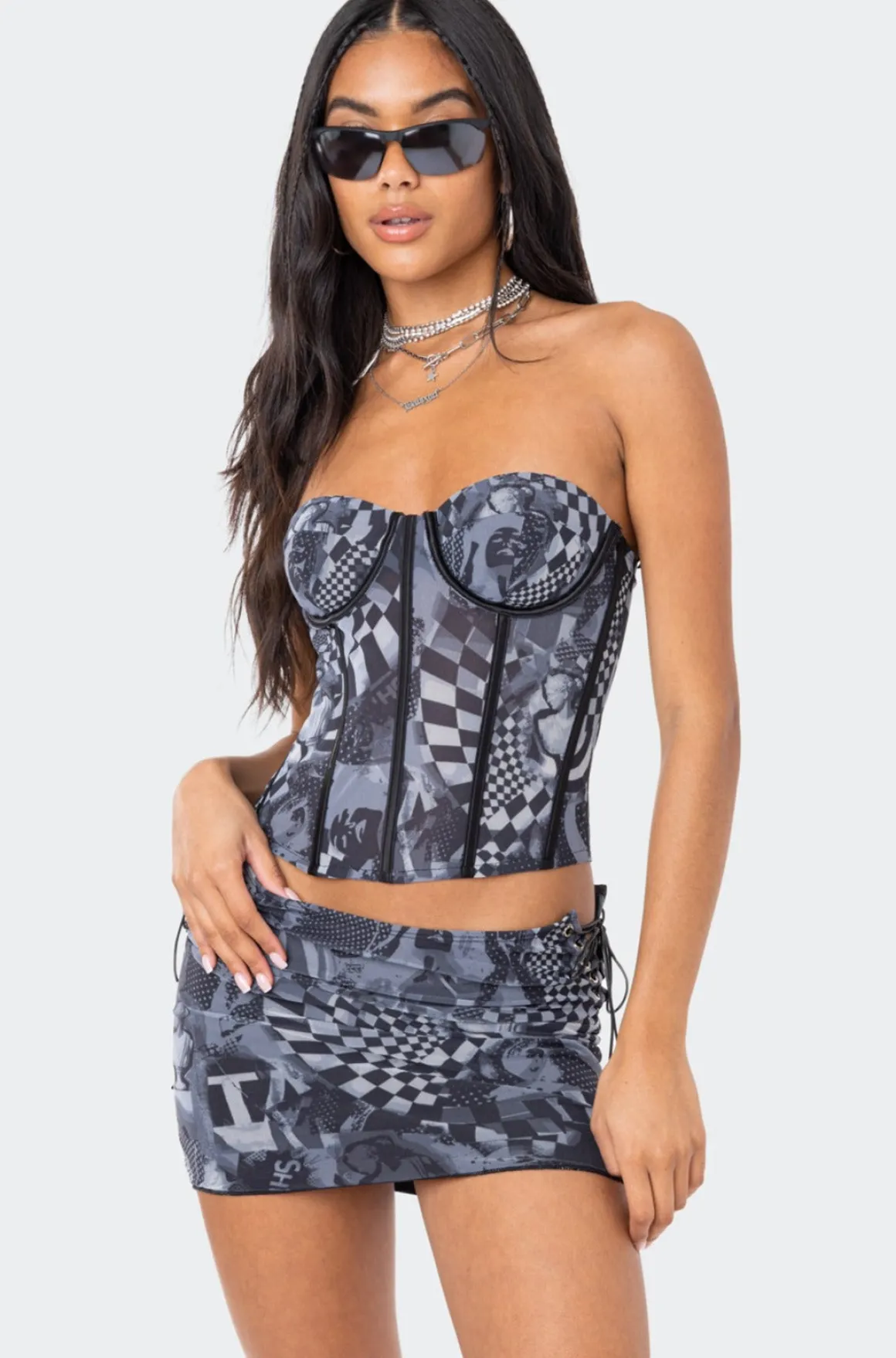Aly Mesh Corset Top