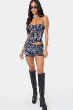 Aly Mesh Corset Top