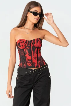 Aly Mesh Corset Top