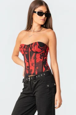Aly Mesh Corset Top