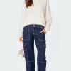 Alyssa Stitch Cargo Jeans