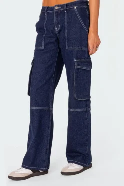 Alyssa Stitch Cargo Jeans
