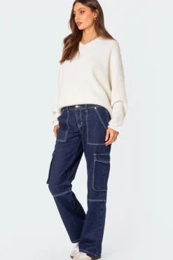 Alyssa Stitch Cargo Jeans
