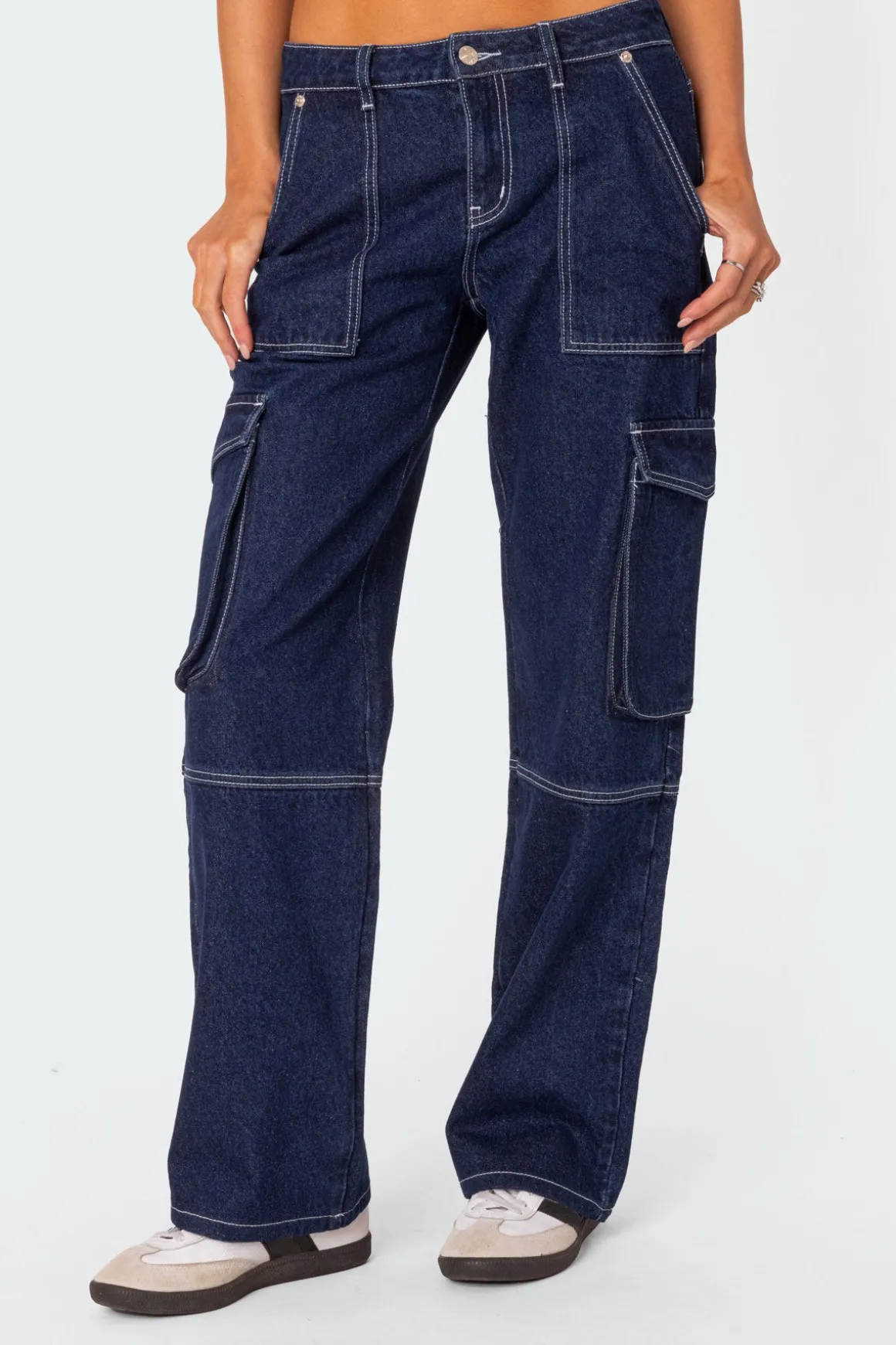 Alyssa Stitch Cargo Jeans