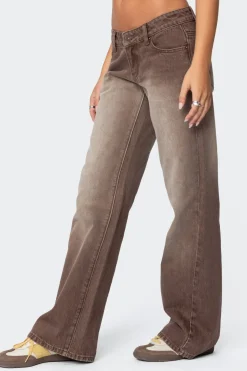 Alysse Low Rise Washed Jeans