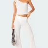 Amalia Textured Knit Fold Over Pants