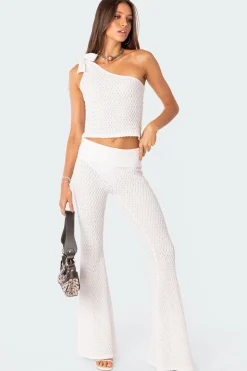Amalia Textured Knit Fold Over Pants