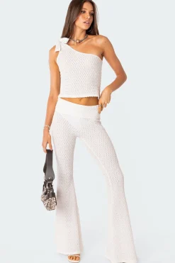 Amalia Textured Knit One Shoulder Top
