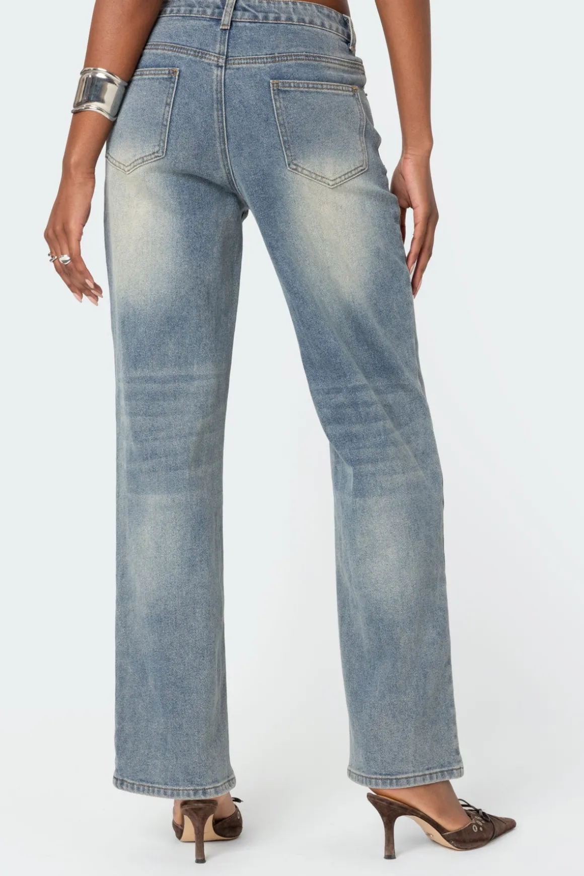 Amia High Rise Straight Leg Jeans