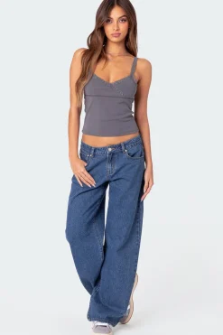 Amilia Lace Trim Tank Top