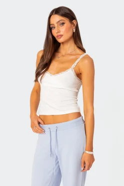 Amilia Lace Trim Tank Top