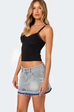 Amilia Lace Trim Tank Top