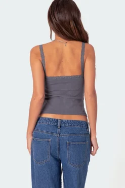 Amilia Lace Trim Tank Top