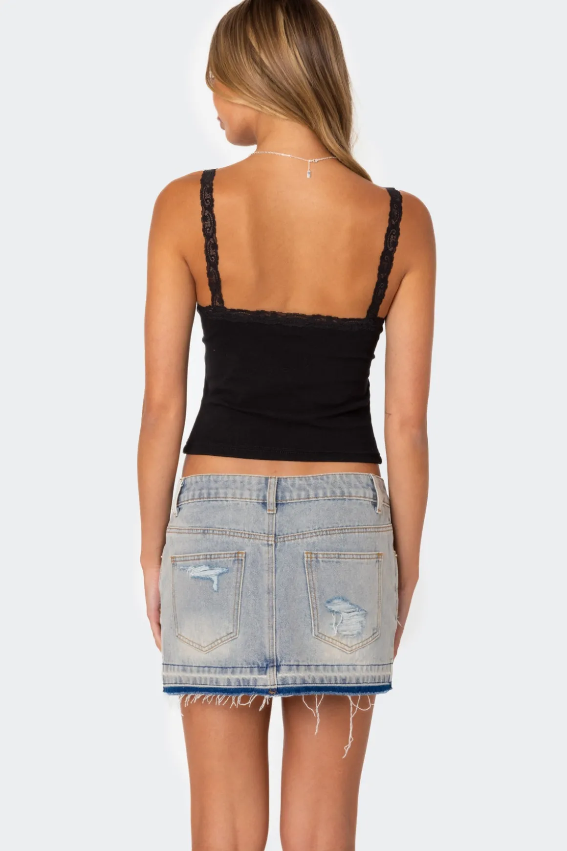 Amilia Lace Trim Tank Top