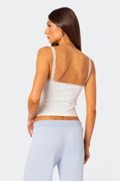 Amilia Lace Trim Tank Top
