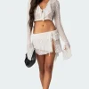 Anastasia Sheer Lace Ruffle Mini Skirt