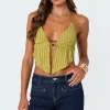 Anaya Textured Open Back Top