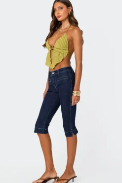 Anaya Textured Open Back Top