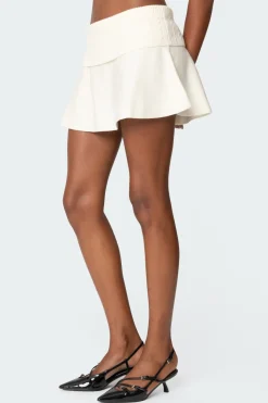 Andie Fold Over Knit Mini Skirt