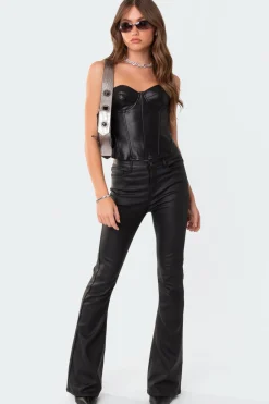 Aniyah Faux Leather Corset