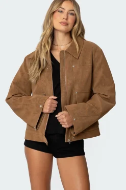 Annabelle Oversized Faux Suede Jacket